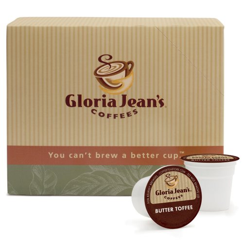 Gloria Jean's Coffees, Butter Toffee for Keurig Brewers, 24-Count K-Cups (Pack of 2)