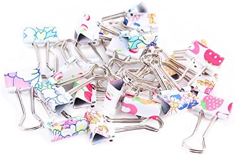 24Pcs Colorful Metal Printing Binder Clips / Clamps/Decorative Paper Clips to Long Tail Folders Students Clip /Dovetail Clips, 23.7cm(1 Box 24 sets)