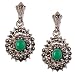 Sterling Silver Onyx Drop Earrings Handmade 1 Inches