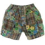 tropical plaid shorts