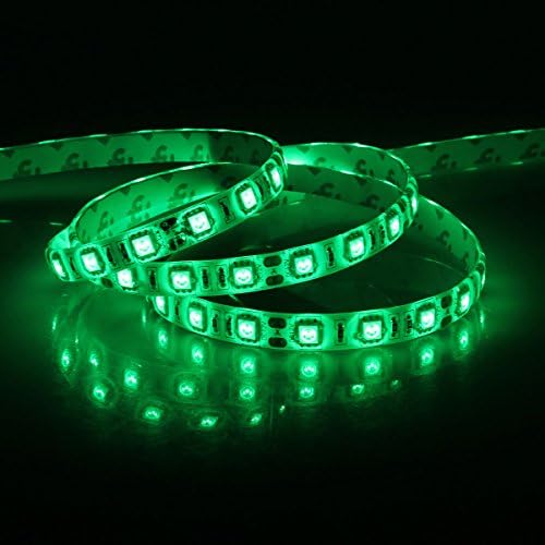 Dreamy Lighting 5050 SMD 16.4Ft 5Meter 300LEDs Green Flexible Non-Waterproof Strip Lighting With DC Power Adapter Connector