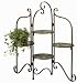 Plant Stand with Mosaic Glass Triple Screen Design
