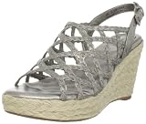 Softwalk Women's Croix Wedge Sandal,Pewter,5 M US