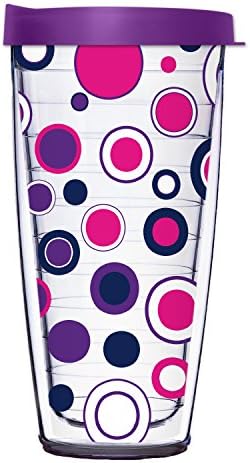 American Tumbler Doublewall Cup with Lid (23 oz, Dots - Purple)