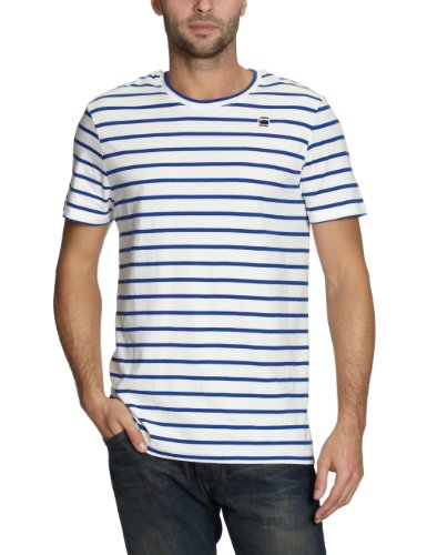 G-STAR Herren T-Shirt CL DERBY STRIPE R T S/S, Gr. 54 (XL), Blau (Mn reflex blue 1661) Preisvergleich