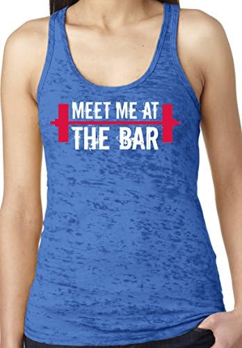 SoRock Women's Meet Me At The Bar Tank Top XXLarge Royal With Red
