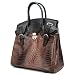 Black Brown Alligator Crocodile Rolling Laptop Bag Briefcase Carry All