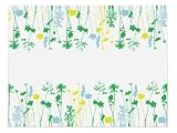 Present Time Table cloth Flower Field green PVC
