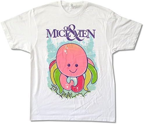 Adult Of Mice &amp; Men "Squidgy" White T-Shirt (X-Large)