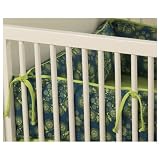 Cotton Monkey Crib Bumper - Eyes of the World - Green