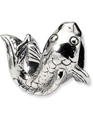 .925 Sterling Silver Fish Bead