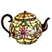 Tiffany-Style Teapot Accent Lamp - Cream