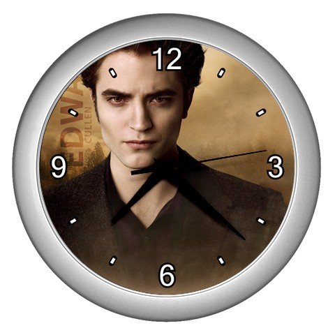 Silver Wall Clock of Twilight Edward Cullen (Robert Pattinson) from New Moon