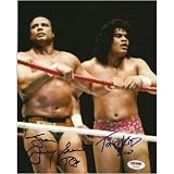 Superfly Jimmy Snuka & The Tonga Kid (WWE Superstar) Signed Autographed 8x10 Photo (PSA/DNA COA)