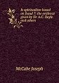 Is Spiritualism Based on Fraud ?; The Evidence Given by Sir A.c. Doyle and Others