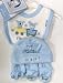 Gerber Preemie Accessory 4 Piece Set 100% Cotton - Cap, Booties, Mittens & Bib - Blue