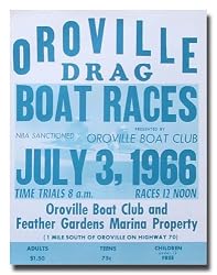 1966 Oroville Boat Drag Racing Program Poster Print