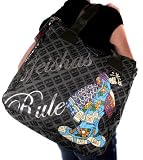Ed Hardy - ED HARDY Ellen Purse Handbag Bag Tote Geisha Tattoo Green