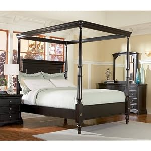 Sahara Collection Espresso Finish Eastern King Size Canopy Bed