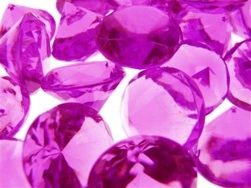 3/4" Acrylic Diamond Confetti Crystal Gem Stone Table Scatte Wedding Party Table Vase, Bowls,Venue Decoration Purple 240 Pcs