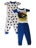 Batman by Wormser - Toddler Boys Set Short Short Sleeved Pajamas, Blue, White (Size 3T)