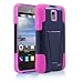 Alcatel One Touch Pop star LTE Case, Starshop Straight Talk Alcatel One Touch Pop star LTE A845L Prepaid Smartphone Premium Durable Rugged Shell Hybrid Protective Phone Case Cover with Built in Kickstand Pink