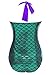 Women Holographic Mermaid High Waisted One Piece Bikinis Bathing Suits , Purple, Large