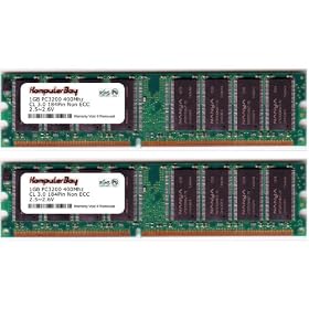 2 Go KOMPUTERBAY (2 x 1 Go) DDR PC3200 400MHz (184 PIN) CL 3.0 Desktop DIMM - M�moire