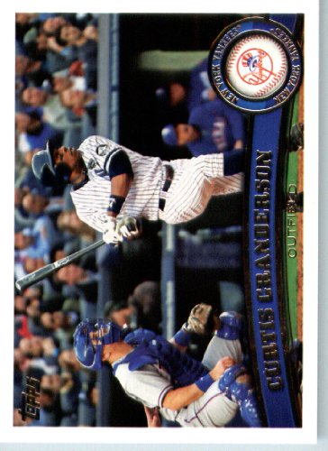 2011 Topps Baseball Card # 433 Curtis Granderson - New York Yankees - MLB Trading Card (Series 2) in a Protective Screwdown Case