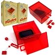 Clear Plastic Puzzle Gift Boxes - Red - 2pk