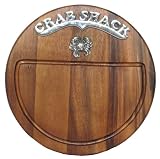 Wood Crab Shack Round Cutting Board 16"L
