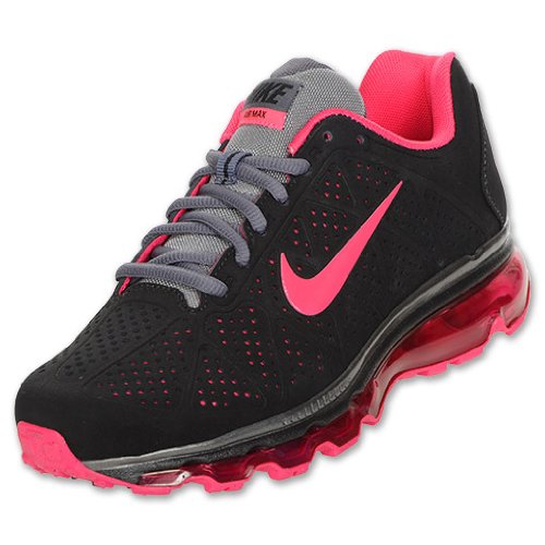 NIKE Air Max 2011 SL Women's Running Shoes, Black/Cherry/Metallic Dark Grey