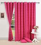 Swayam Chirpy Pink Window Curtain