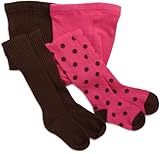 Stride Rite Girls 2-6x Two Pack Dot Rib Heavyweight Tight