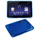 Blue Argyle Silicone Skin Cover Case Protector for Motorola XOOM Device