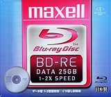 maxell データ用 1-2倍速対応 BD-RE 書換型 片面1層 カートリッジ無 記憶容量25GBBDRE25P.1P