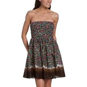 Necessary Objects Juniors' Border Print Tube Dress