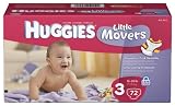 Huggies Little Movers Diapers, Size 3, Big Pack, 72 Count (packaging may vary)