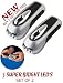 Hand Crank Illuminator Wind-up LED Flashlights - 2 Pack