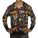 Mens Fox Tattoo Racing Sweatshirt Hoodie Jacket - X-Large