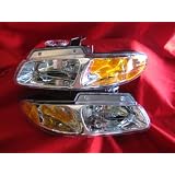 1996 - 1999 DODGE CARAVAN HEADLIGHT SET (WITH FREE XENON BULBS) BRAND NEW GRAND CARAVAN VOYAGER 1997 1998 96 97 98 99 HEADLIGHTS HEADLAMPS HEADLAMP WITHOUT QUAD LIGHTS