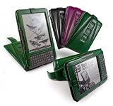 Tuff-Luv Tri-Axis Leather Case Cover For Amazon Kindle Keyboard / Kindle 3 - British Racing Green