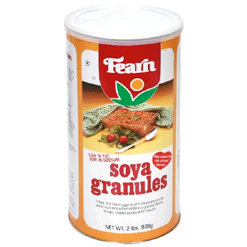 Fearn Soya Granules, 2-Pound Canister (Pack of 3)Click here for details . Fearn Soya Granules, 2-Pound Canister (Pack of 3)Click here for details .