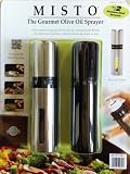 Misto Gourmet Olive Oil Sprayer (Set of 2) Silver and Black