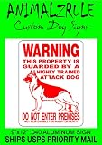 GERMAN SHEPHERD DOG SIGN 9x12 ALUMINUM