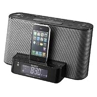 Sony ICFCS10iP Speaker Dock with Alarm Clock and Radio for iPod/iPhone (Black)