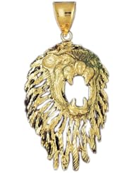 CleverEves 14K Gold Pendant Lion Head 25 - Gram(s)