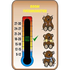 Baby Bears Nursery & Room Safety Temperature Thermometer Baby Bears Nursery & Room Safety Temperature Thermometer