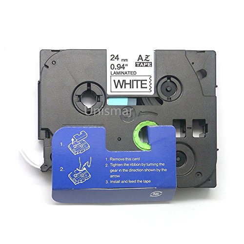 Unismar 1 Pack Compatible TZe-251 TZe251 TZ-251 TZ251 Laminated Tape Black on White 24mm (1