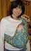 Lite-on-Shoulder Ring/pouch hybrid Baby Sling(Turquoise Fan-tacy)